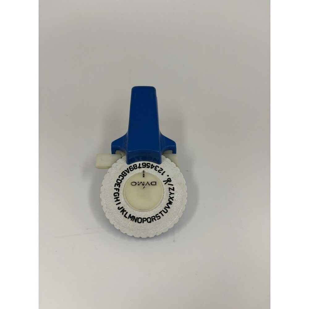 Vintage Blue Dymo MINI LABEL MAKER USA 1980’s Handheld Cordless Embossing